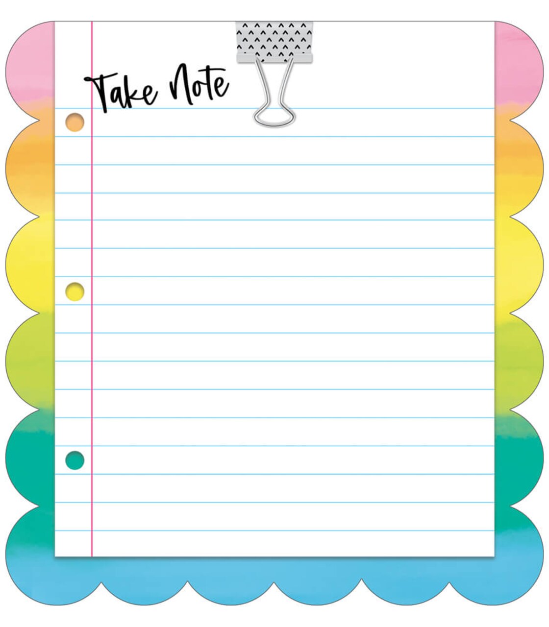 Carson Dellosa Creatively Inspired Take Note Small Teacher Notepad, 50 Sheet Lined Paper Notepad, To Do List, Notes, and Checklist Organizer, School Notepad for Office Supplies and Teacher Supplies